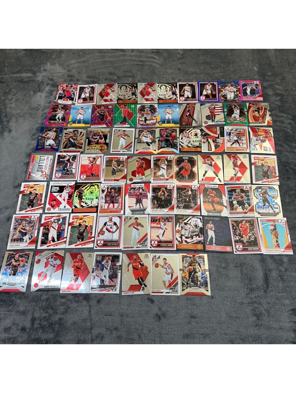 67 Card Portland Trail Blazers Lot Lillard Sharpe Rookies Prizm Mosaic Optic